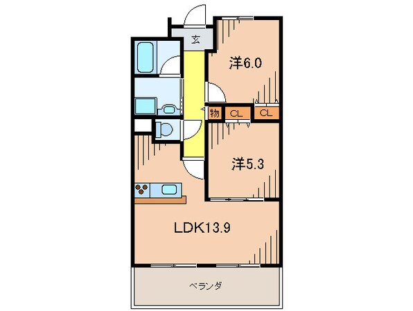 ビオラベ－ルの物件間取画像